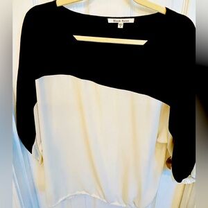Boutique Black and Cream Shirt with drawstring waist